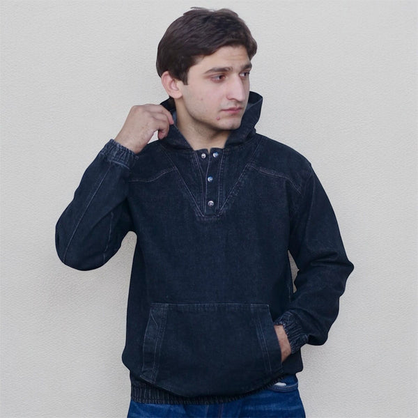 Unisex classic denim hoodie