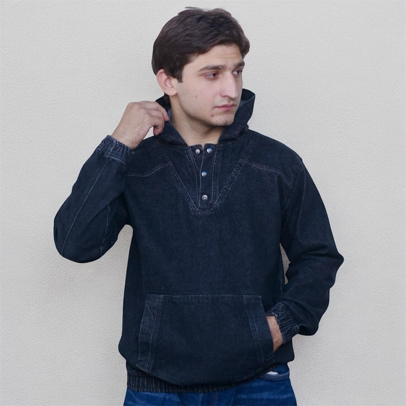 Unisex classic denim hoodie