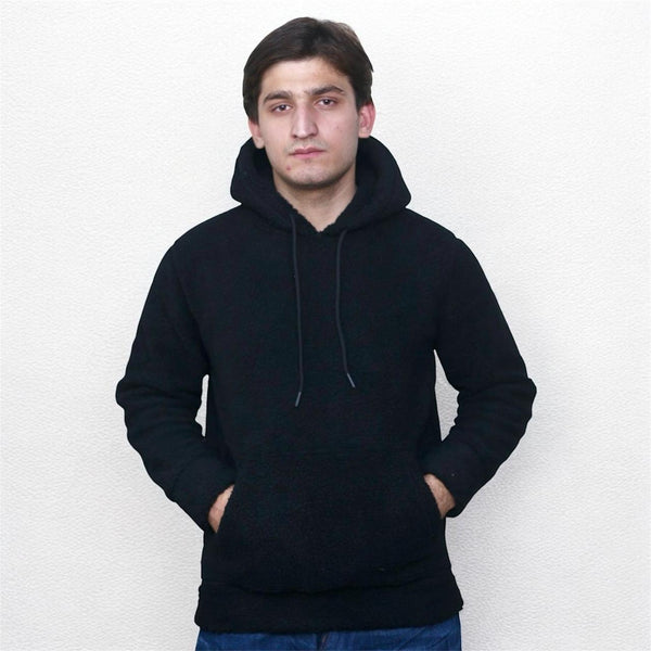 Unisex Classic Black Fleece Hoodie