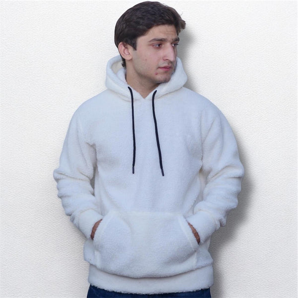 Unisex Classic white Fleece Hoodie