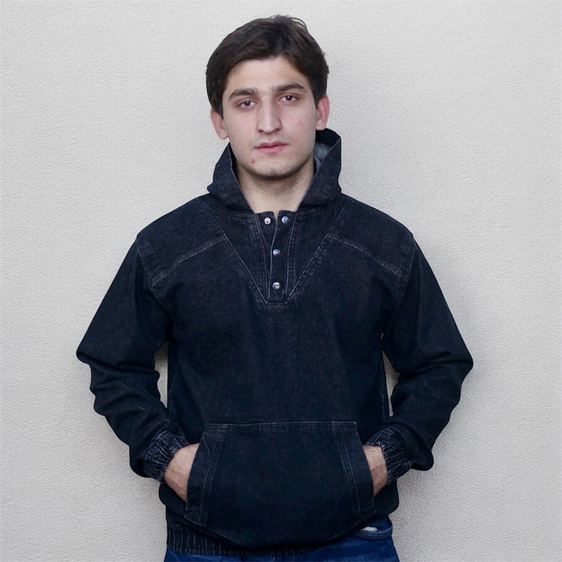 Unisex classic denim hoodie