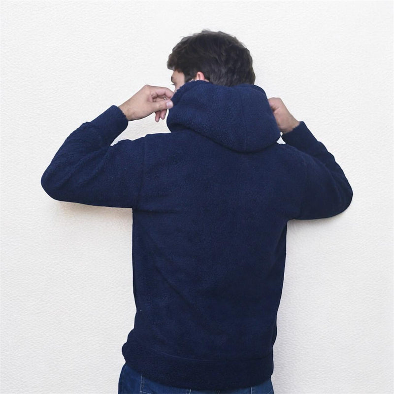 Unisex Classic Navy blue Fleece Hoodie