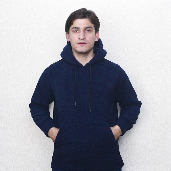 Unisex Classic Navy blue Fleece Hoodie